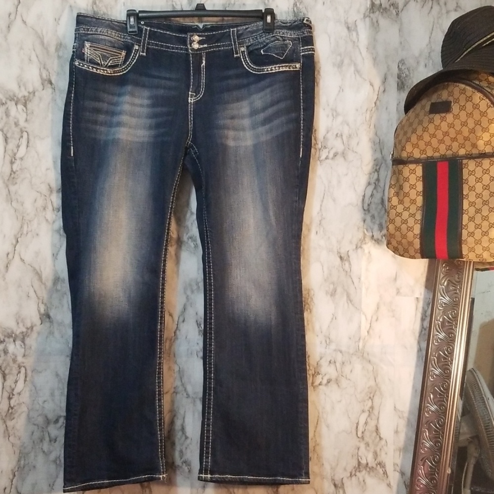 Plus Size Embellished Jean's Sz 24 W